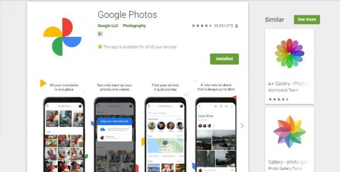 Google Photos photo sharing app 