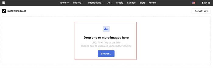 increase image resolution with icons8